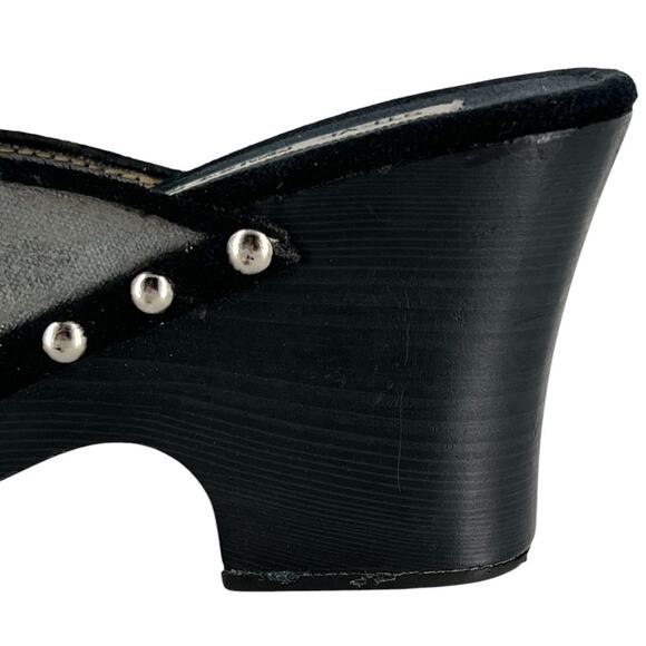 Steve Madden Firey Beaded Wooden Studded Slip On Clogs Western Boho Chic Size 7 - Picture 7 of 16